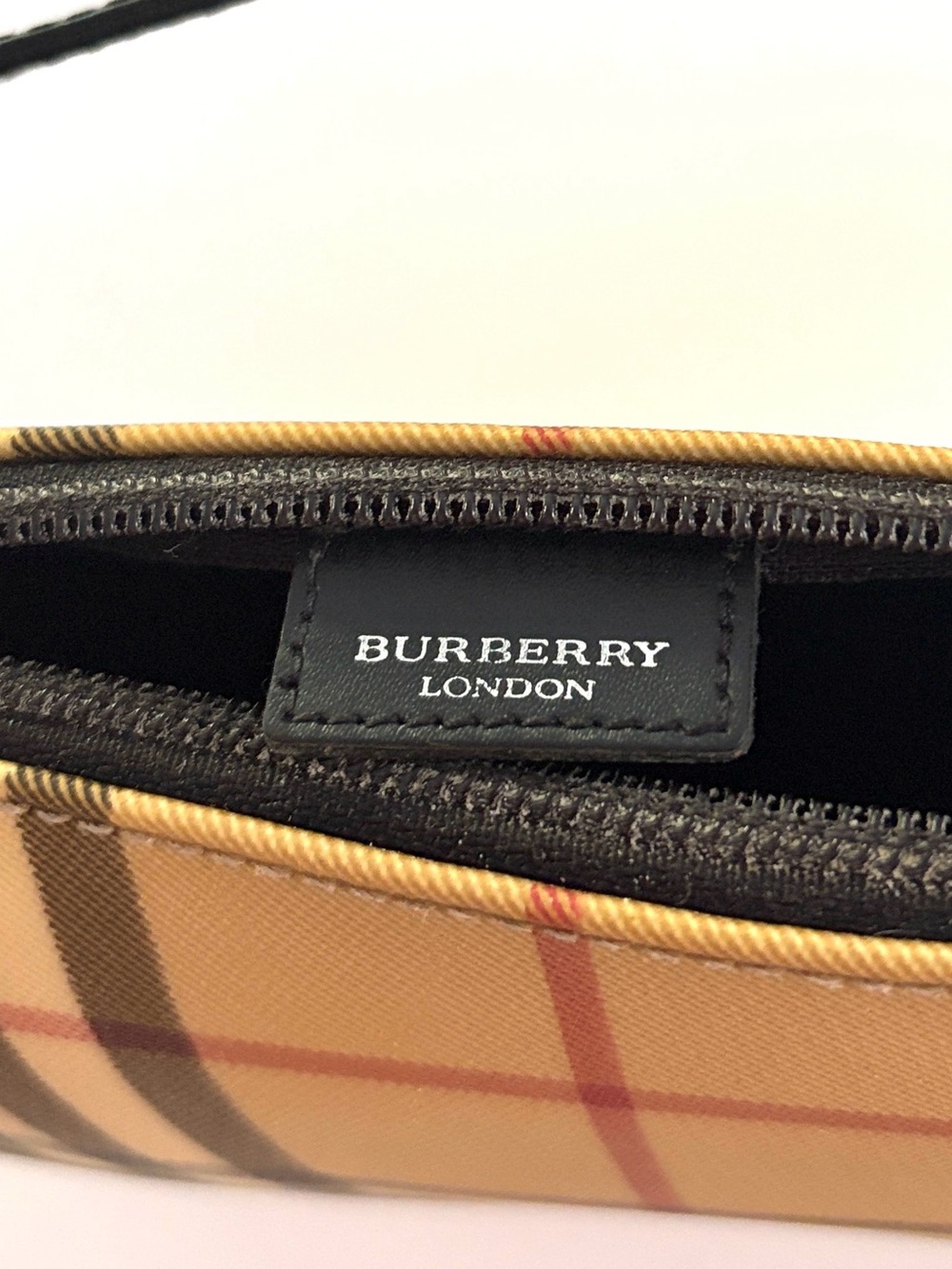 VINTAGE Burberry Bag Beige Nova Check Handbag Y2k 90s Pochette - Picture 13 of 16